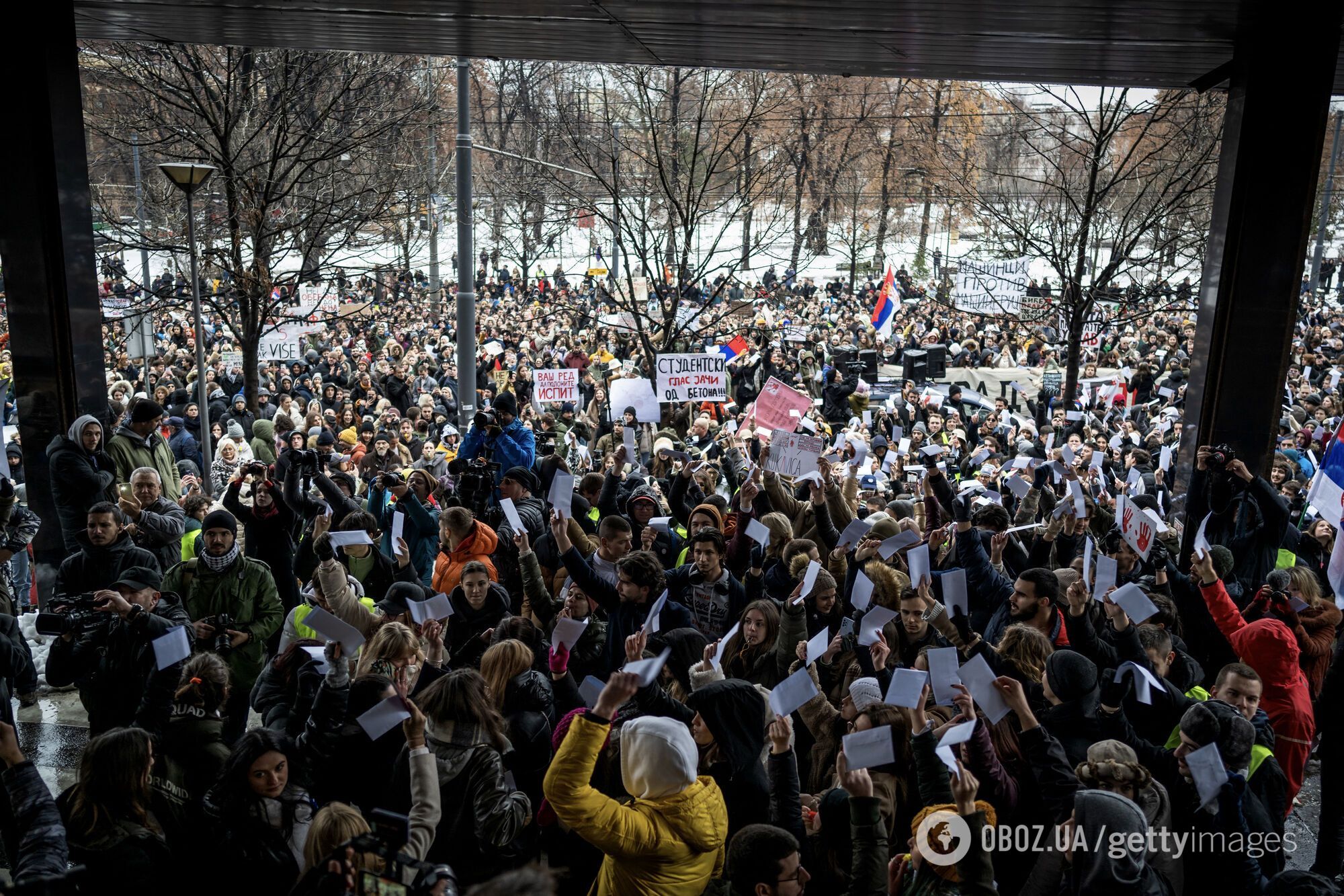 У столиці Сербії тривають протести студентів проти політики президента Вучича: що відбувається. Фото