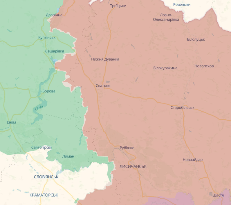 Окупанти на Лимано-Куп'янському напрямку намагаються наступати великими групами піхоти: військовий розповів про ситуацію. Карта 