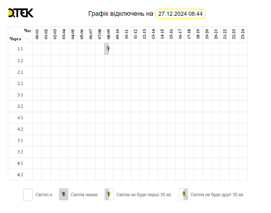 Відключення світла в Одесі
