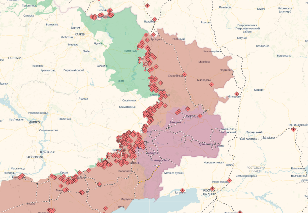 Попри значні втрати, ворог продовжує спроби прорвати українську оборону: у Генштабі назвали найгарячіші напрямки фронту