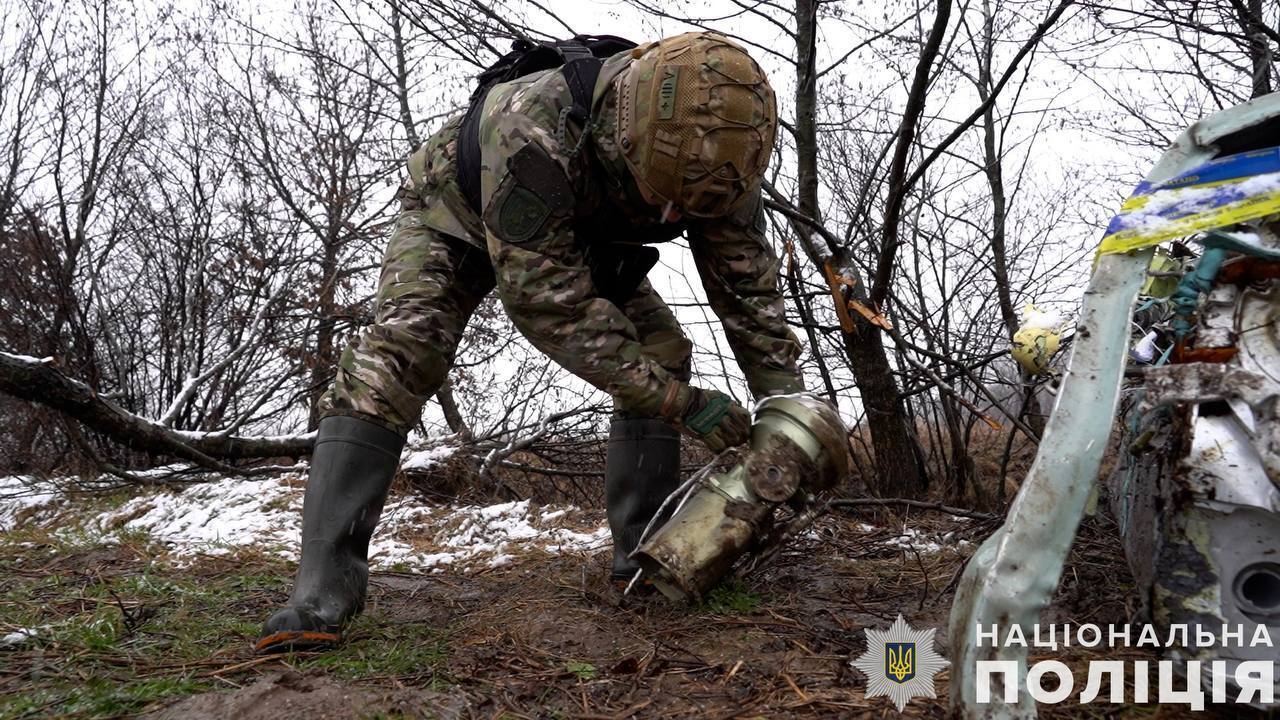 На Львівщині знешкодили російську ракету, збиту під час обстрілу 7 лютого. Фото