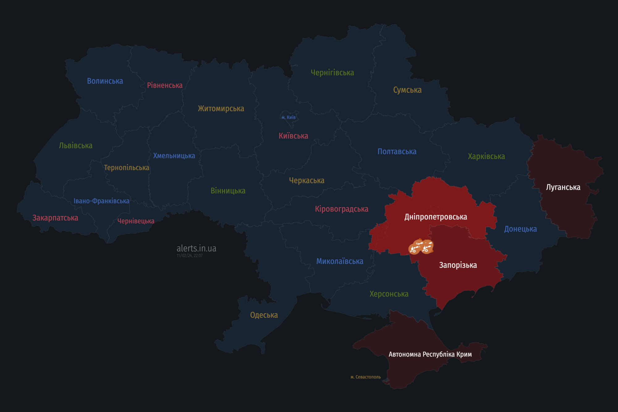 Україною шириться повітряна тривога: ворог запустив "Шахеди" з півдня
