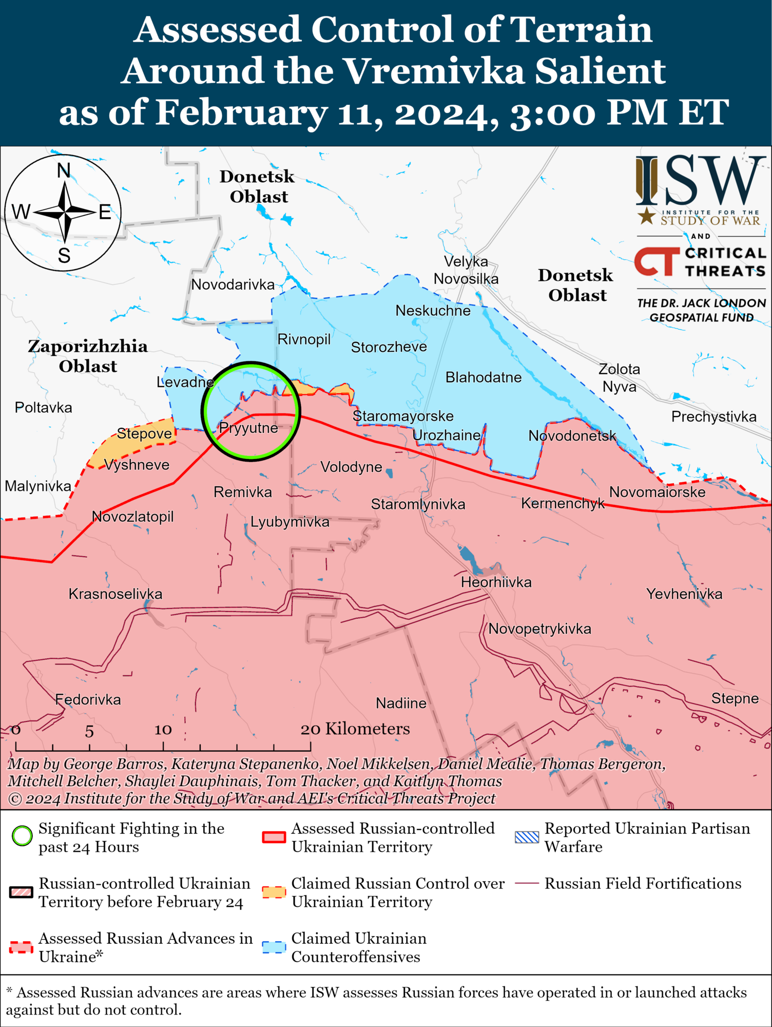 Оккупанты продолжают наступление на Часов Яр и продвинулись на Донецком направлении: карта боев
