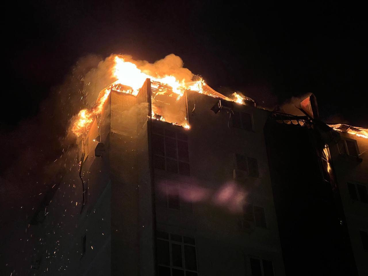 Пожар в Анапе 13 февраля