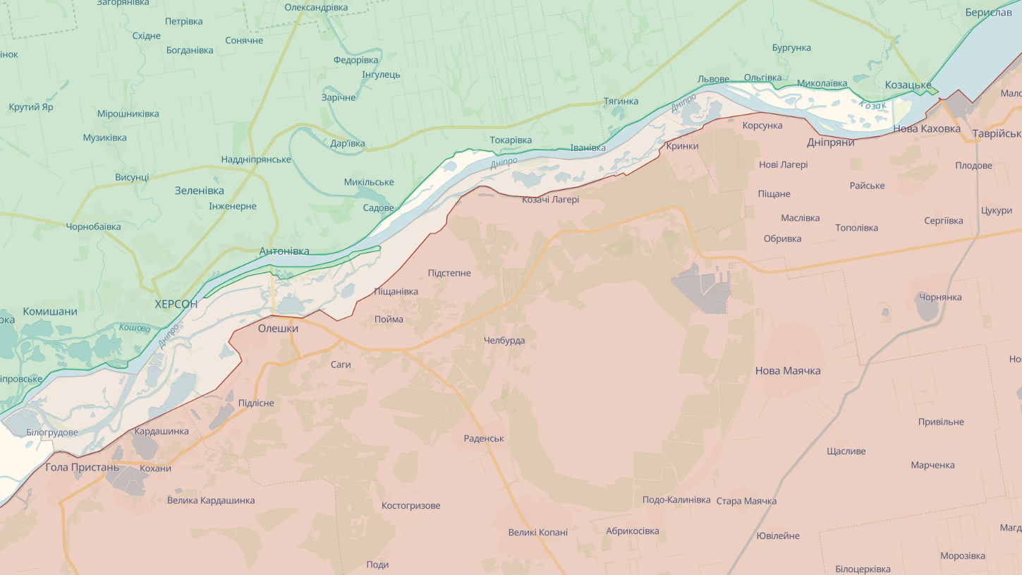 ЗСУ продовжують утримувати плацдарми на лівому березі Дніпра: спроби штурму армії РФ ні до чого не призводять – Генштаб