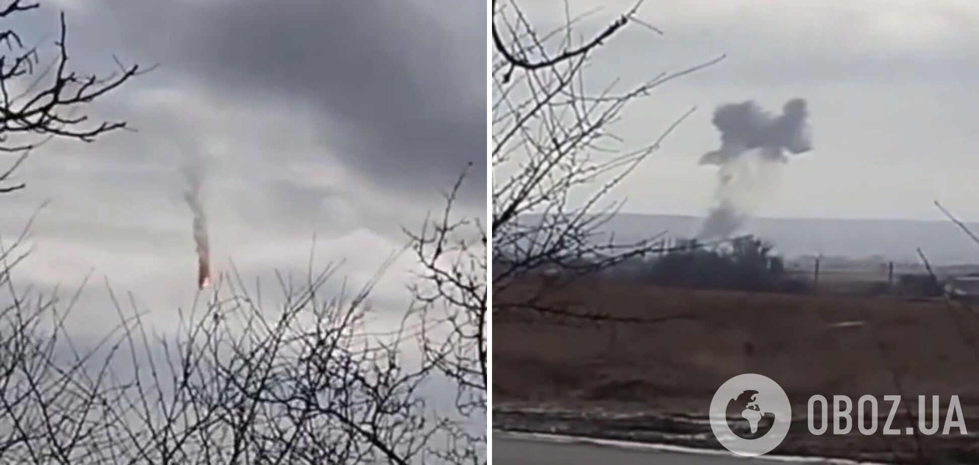 Пілот російського винищувача, який підбили ЗСУ, спрямував літак на українське село. Відео