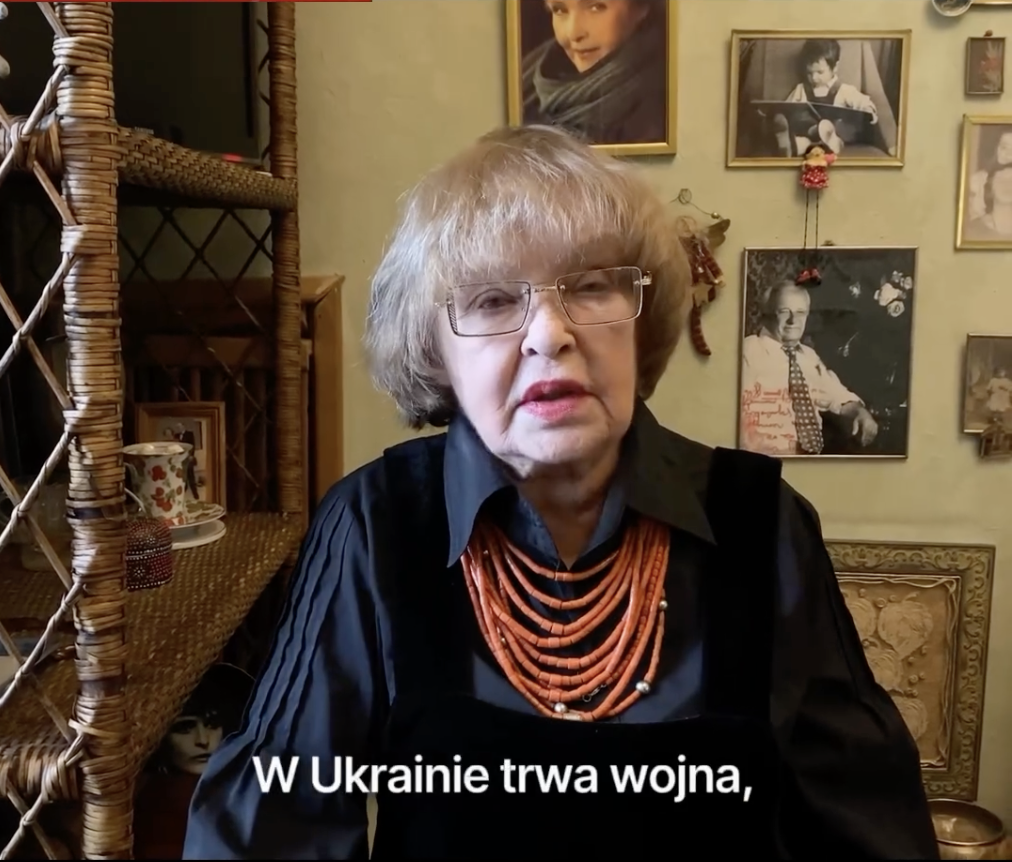 Ада Роговцева звернулася до жінок Польщі через війну в Україні. Відео