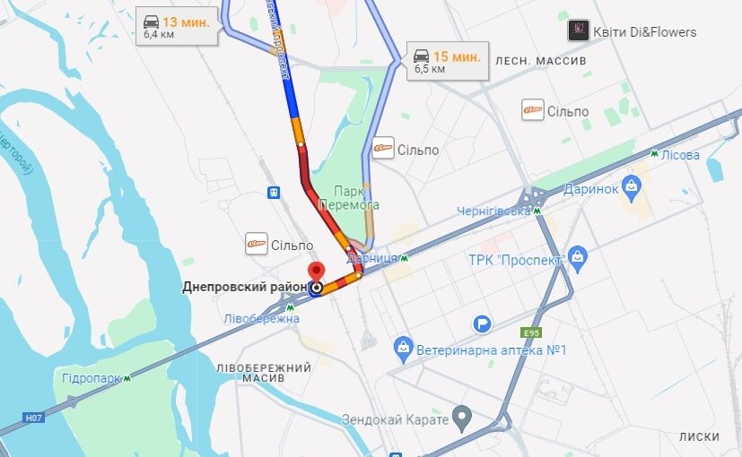 Киев сковали пробки: где затруднено движение авто. Карта