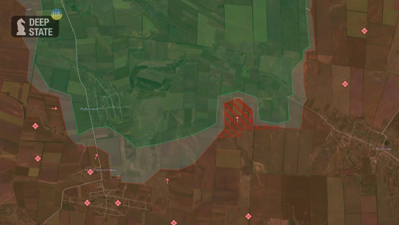 Війська РФ почали наступ на Роботине на Запорізькому напрямку: у DeepState уточнили ситуацію. Карта