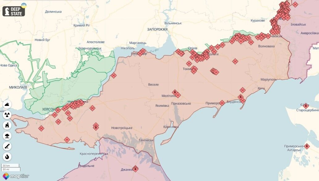 Оккупанты пытались прорвать оборону ВСУ на Марьинском направлении, за сутки на фронте произошло 66 боевых столкновений  – Генштаб