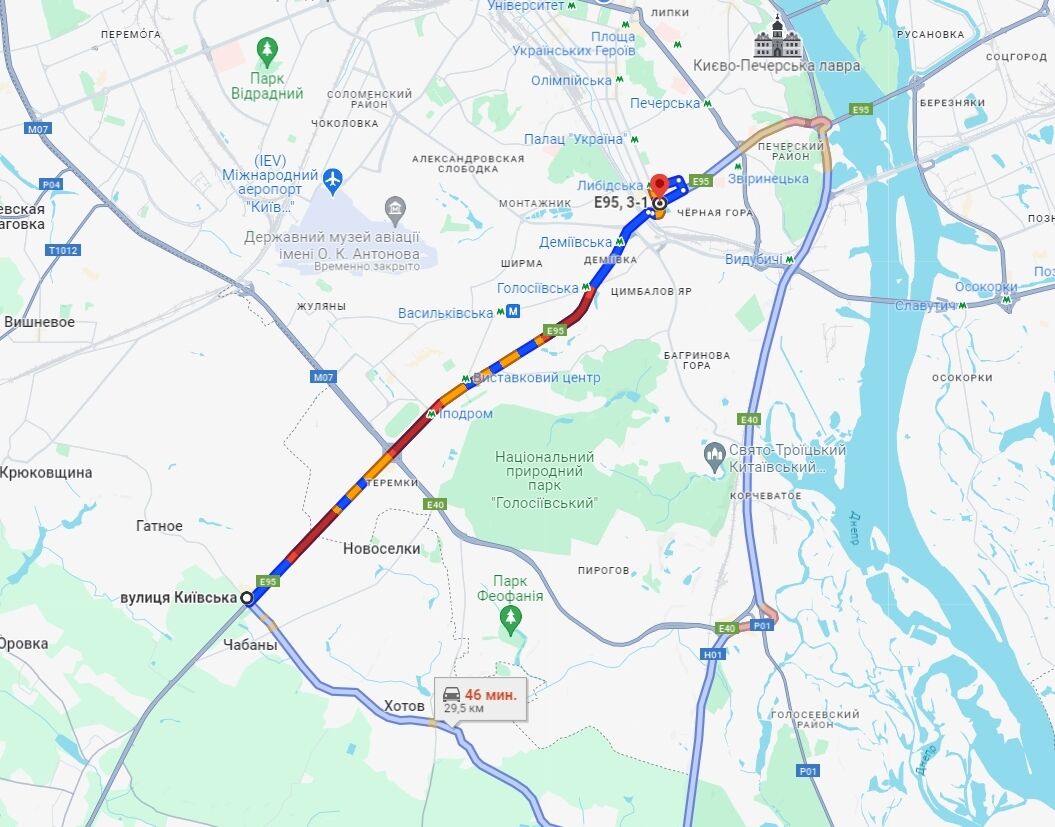 В Киеве утренние пробки осложнили движение транспорта: где "тянутся" машины. Карта