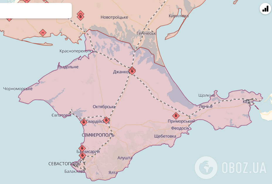 Крым на карте