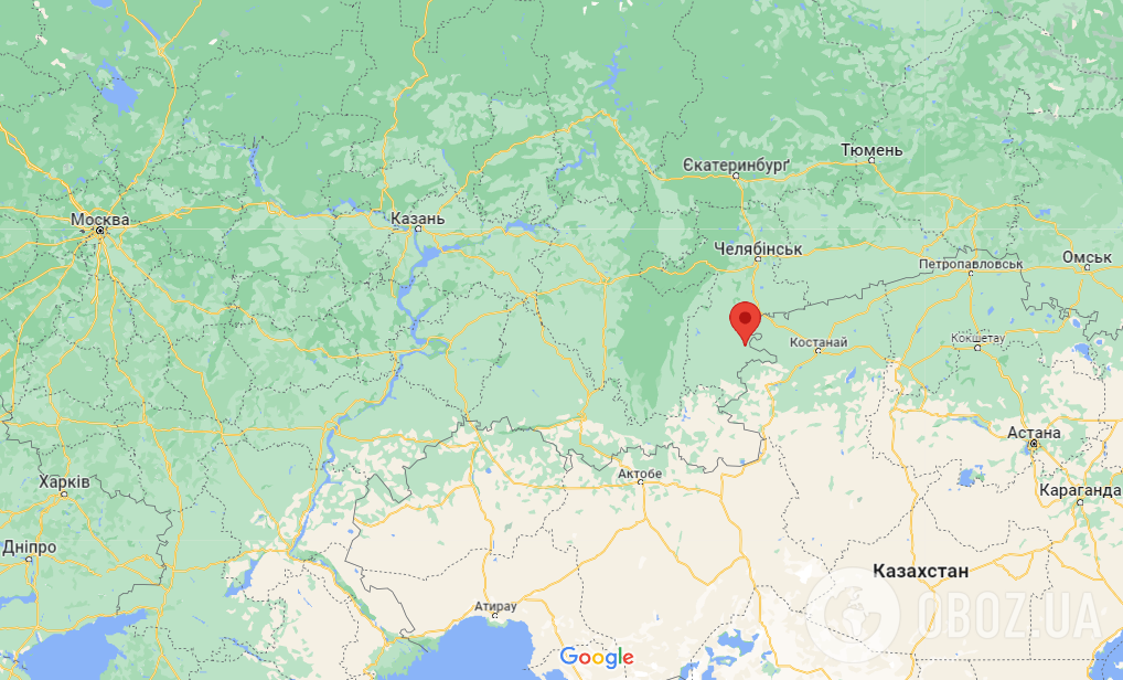 Варна (Челябінська область РФ) на карті
