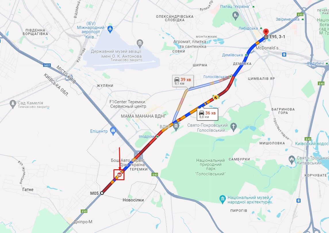 В Киеве утром возникло несколько больших пробок: где не проехать. Карта