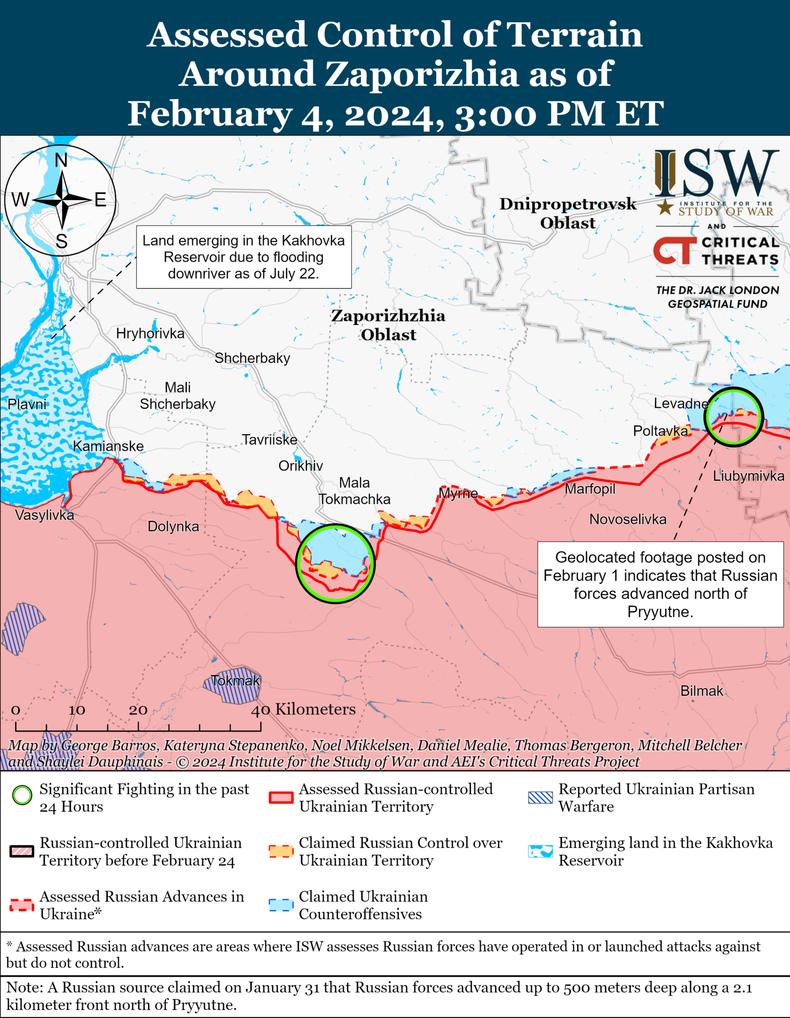 В ISW оцінили, що дасть Росії розміщення резервів в Україні, й озвучили прогноз на 2024 рік. Карта