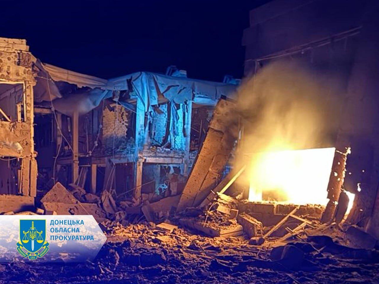 Разрушения в результате российской воздушной атаки