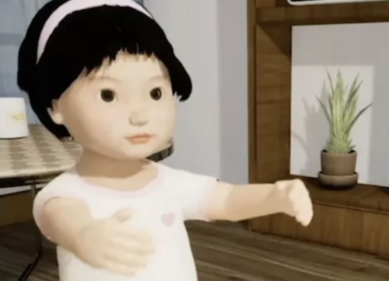 В Китае создали первого в мире "ребенка с искусственным интеллектом", умеющего злиться и даже вытирать разлитое молоко