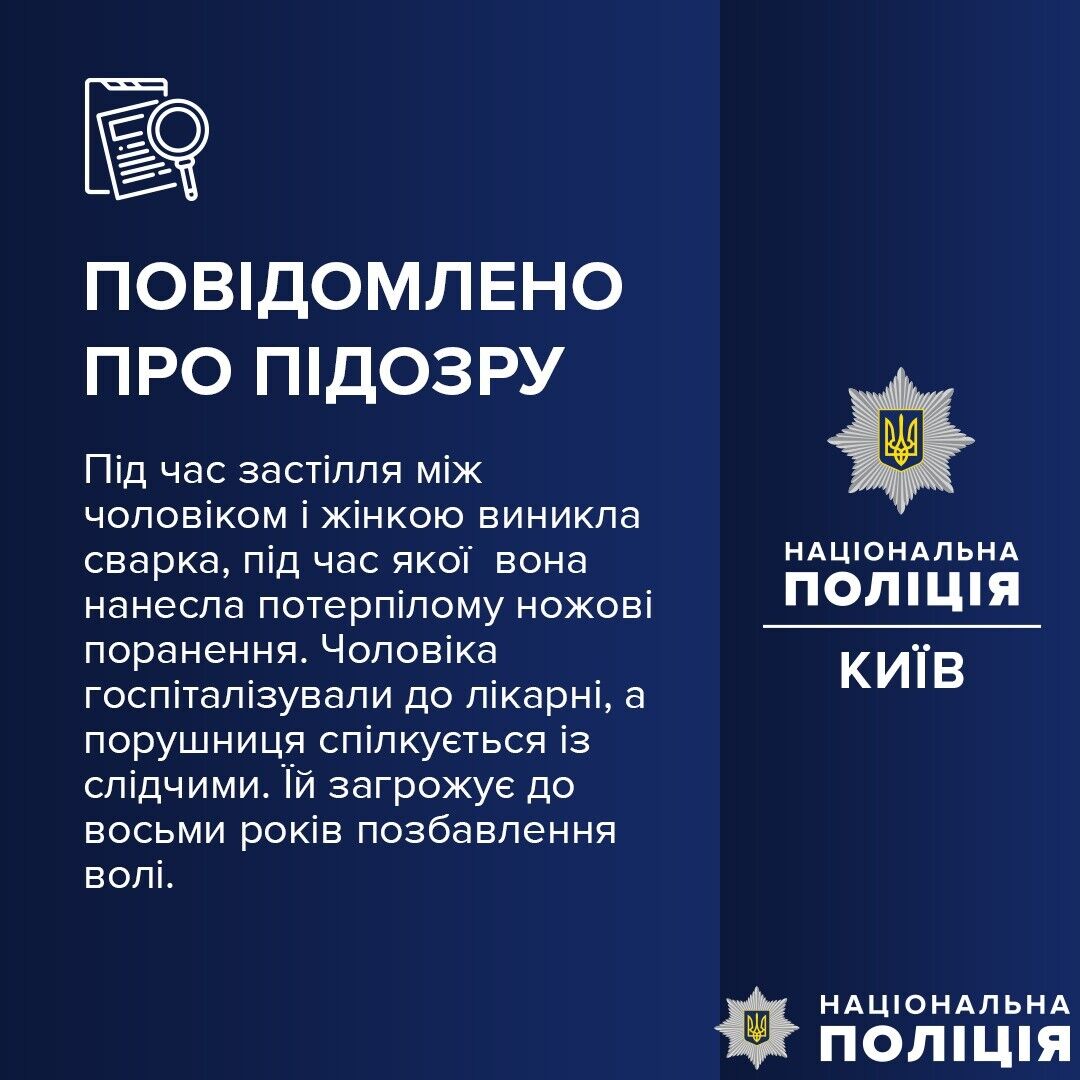 У Києві жінка під час конфлікту ледь не вбила знайомого: відомо подробиці