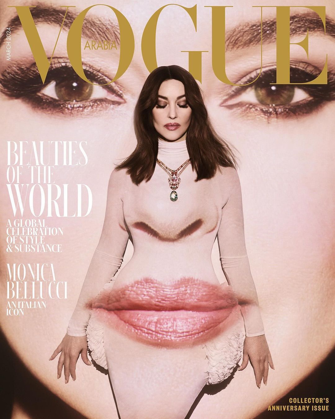 Досконалість від волосся до ніг: 59-річна Моніка Беллуччі потрапила на обкладинку арабського Vogue
