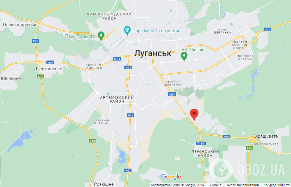 Луганск, Оборонная 112а на карте.