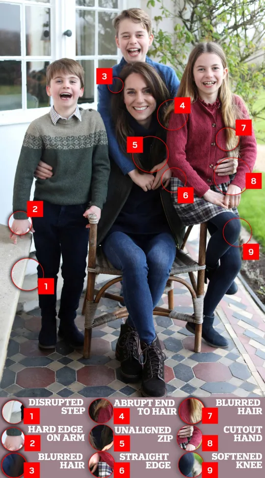 Скандал вокруг Кейт Миддлтон из-за фотошопа получил продолжение: в сеть выложили метаданные того самого фото с детьми