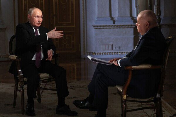 Путін на інтерв'ю у Кисельова