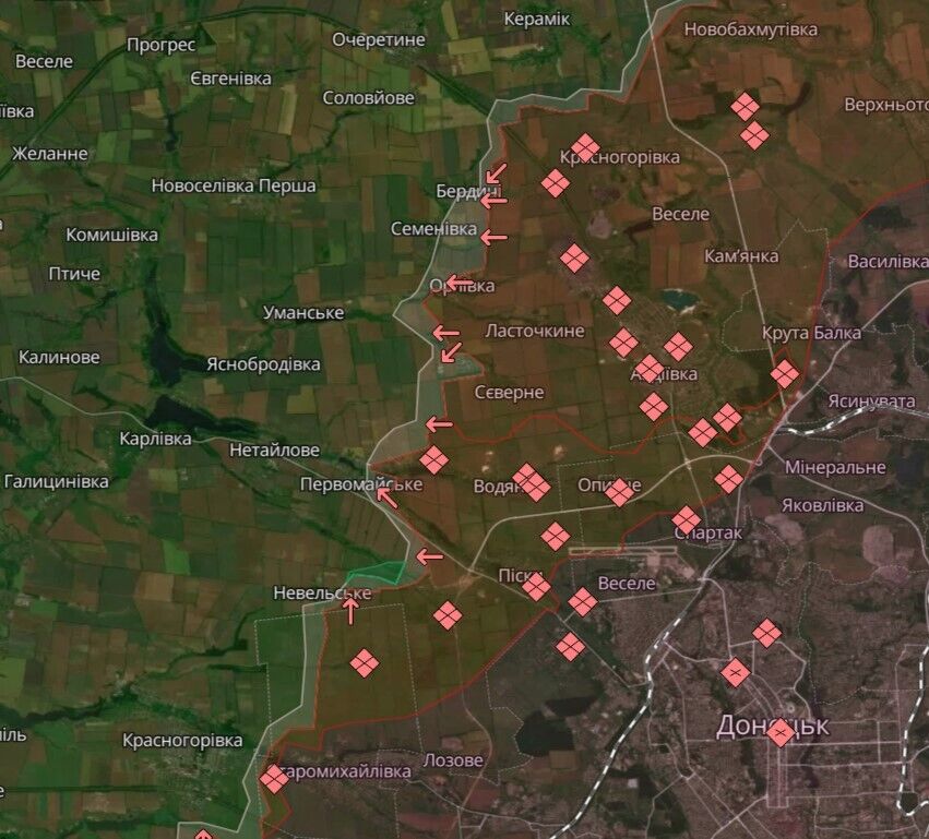 Окупанти намагаються прорвати оборону ЗСУ на Авдіївському напрямку: Сирський розповів про ситуацію. Карта