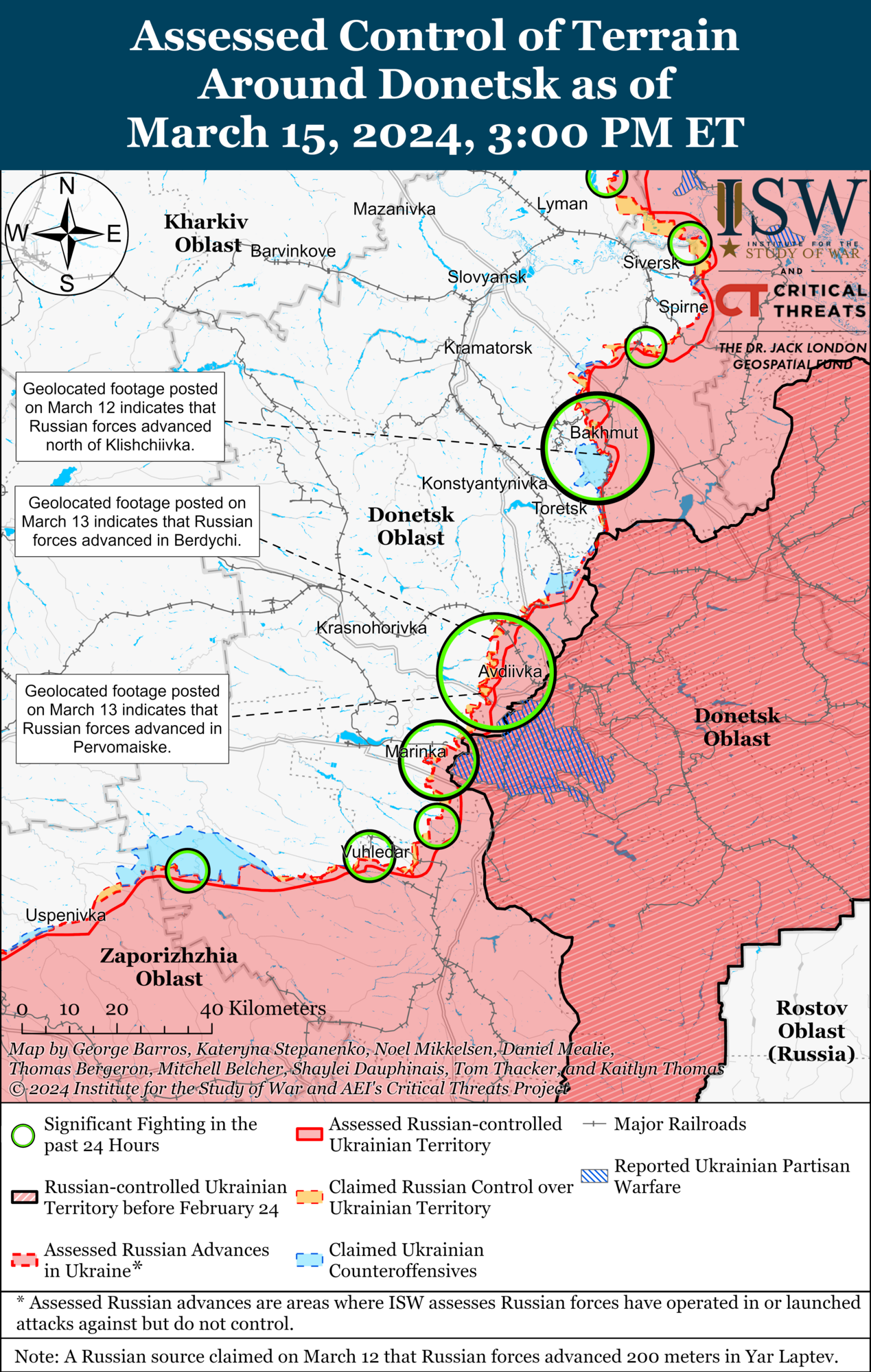 ВСУ удерживают позиции на левобережье Херсона, на ряде направлений фронта продолжаются позиционные бои: анализ ISW