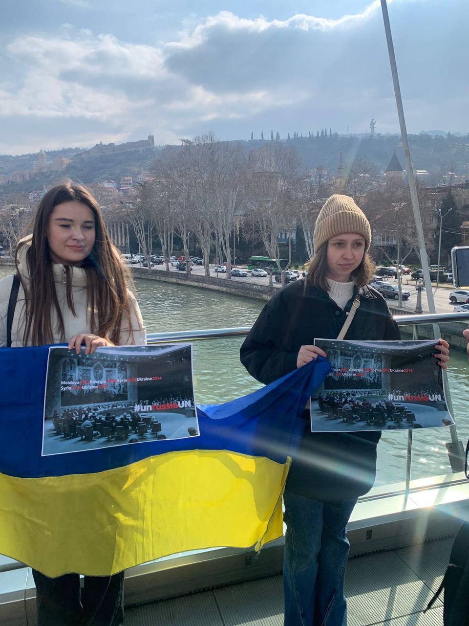 "Заставить Россию заплатить": в Тбилиси активисты напомнили, что РФ занимает незаконное место в ООН