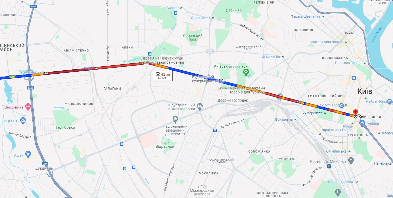 В Киеве на дорогах образовались утренние пробки: где затруднено движение авто. Карта