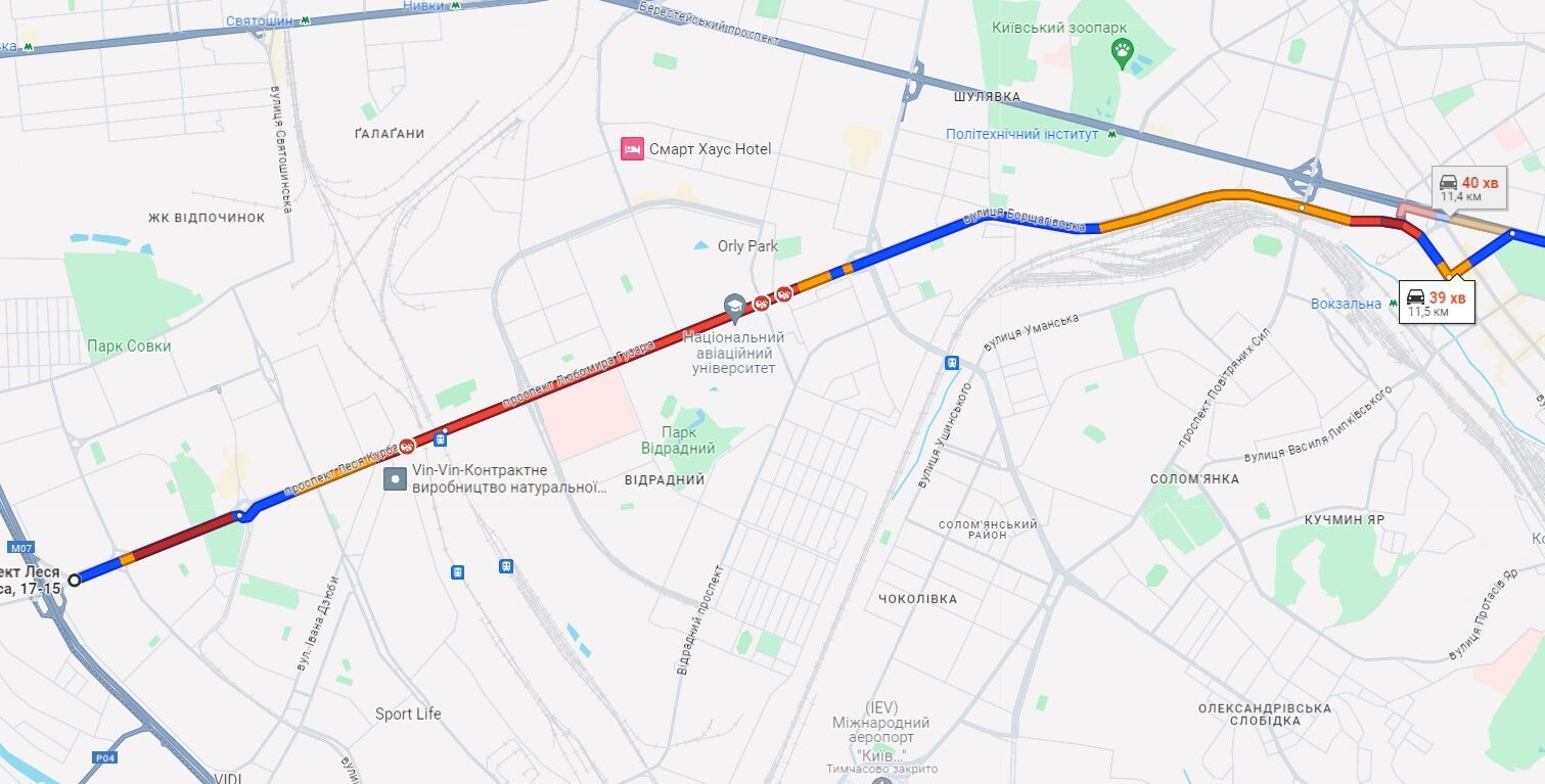 Утренние пробки в Киеве 27 марта: где "тянется" движение авто. Карта