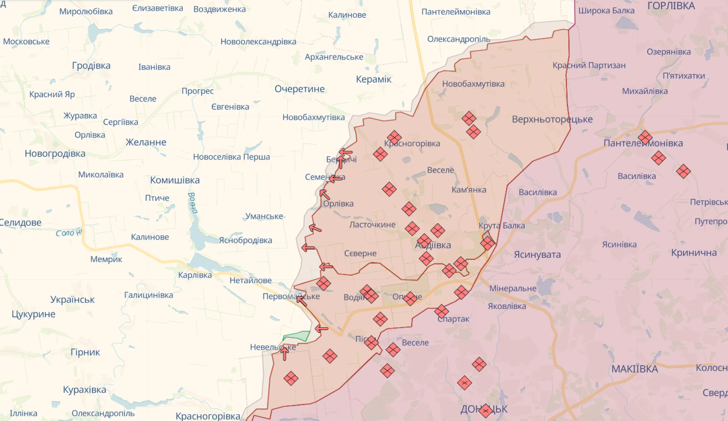 За сутки на фронте произошло 59 боевых столкновений, поражены четыре пункта управления врага и склад БК – Генштаб