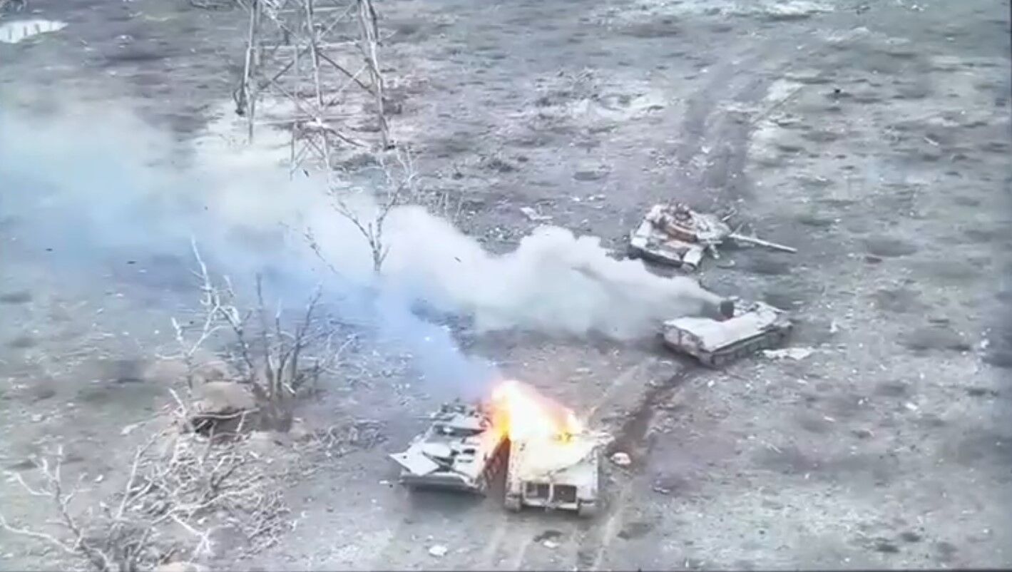 Воїни 92 ОШБр розбили ворога під Бахмутом: знищено танк, БМП, два МТ-ЛБ і підрозділ окупантів. Відео