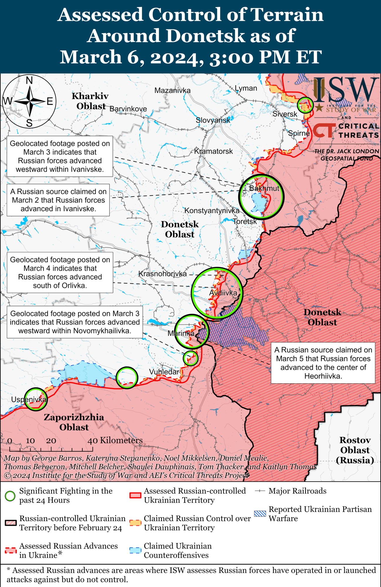 Карта боевых действий в Луганской области