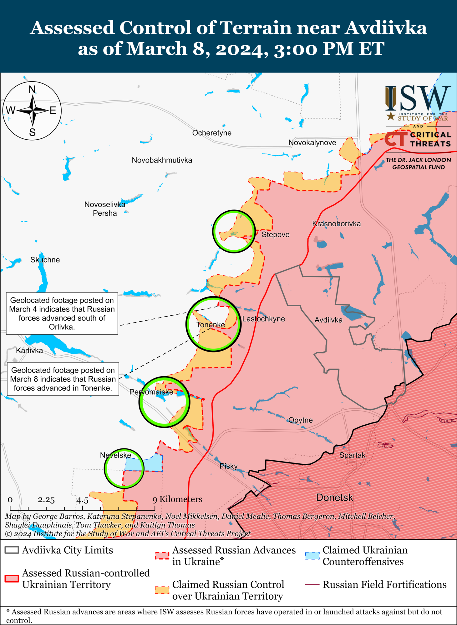 ISW: українські захисники змусили окупантів відступати на Донецькому напрямку. Карта 