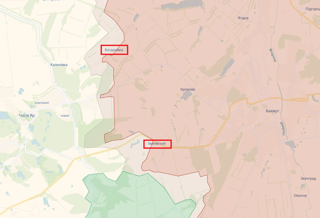 Оккупанты пытаются "дожать" два села на флангах Часова Яра: в ВСУ рассказали о ситуации. Карта