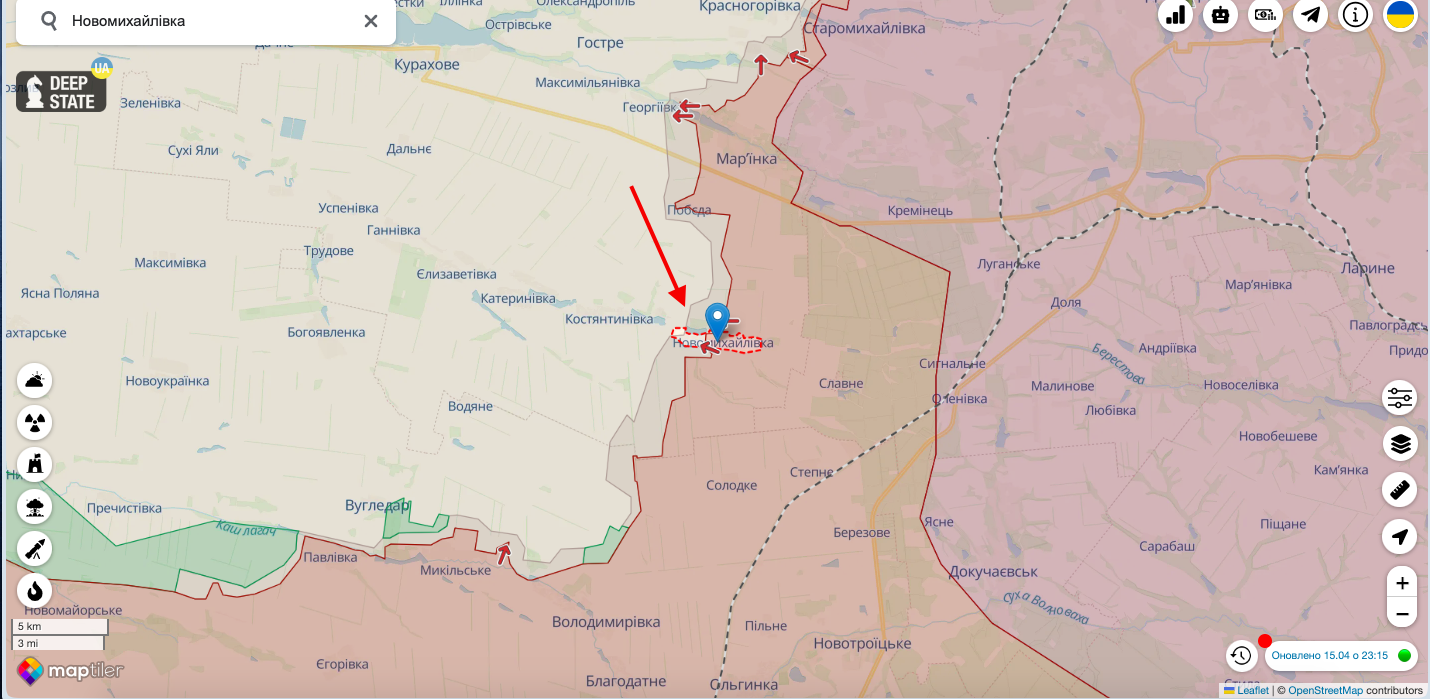 "Не менш як 10 штурмів ворога на день": у ЗСУ розповіли про ситуацію на Новопавлівському напрямку. Карта
