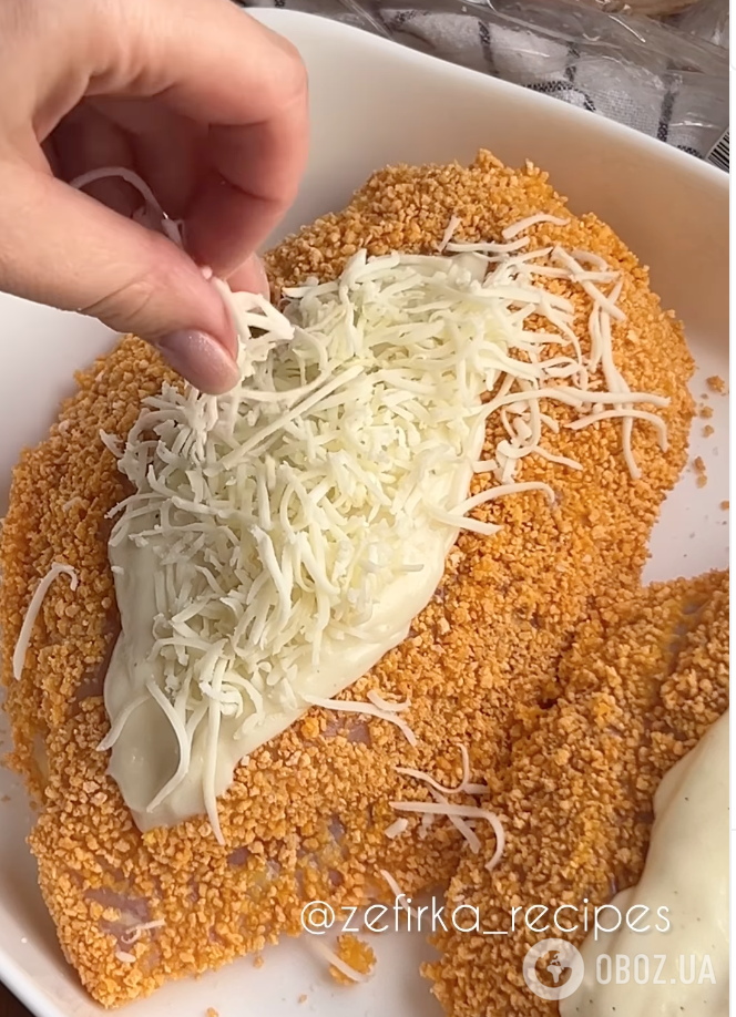 Приготовление филе с сыром