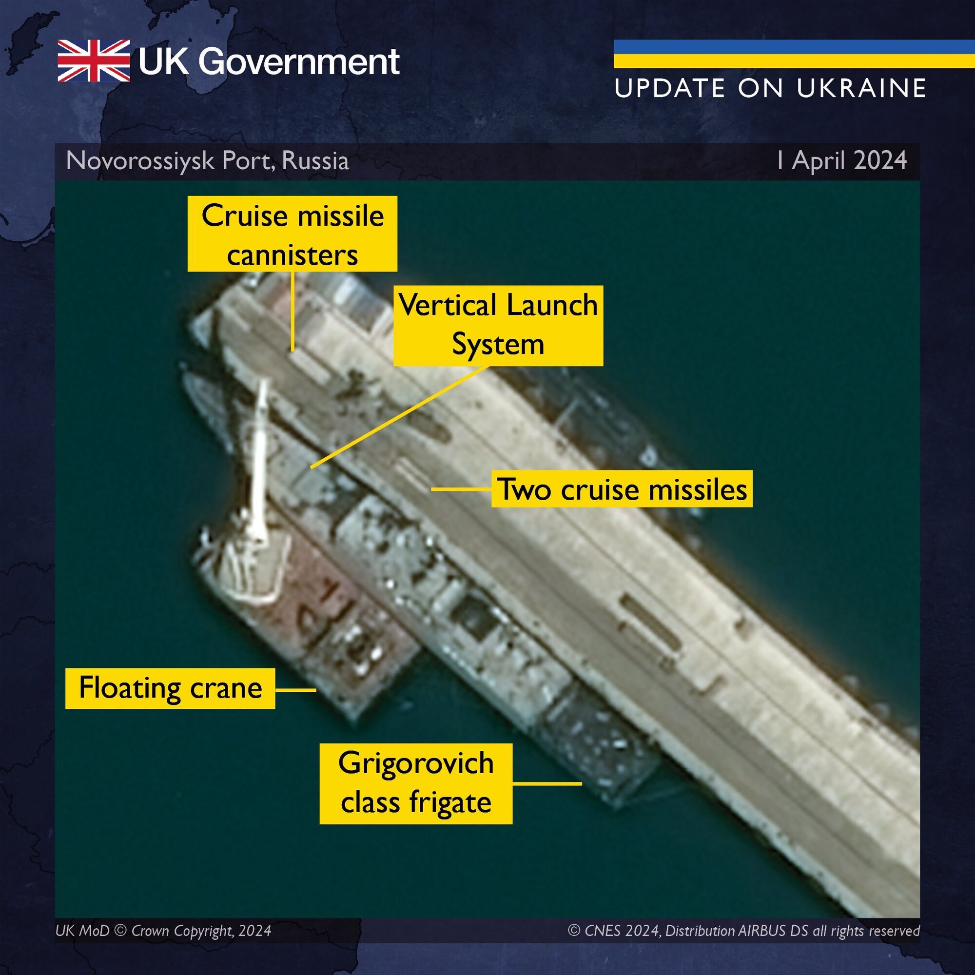 Бояться українських атак: розвідка Британії показала, де Росія ховає кораблі Чорноморського флоту