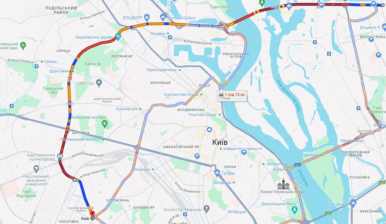 Київ у п’ятницю скували ранкові затори: де не проїхати. Карта