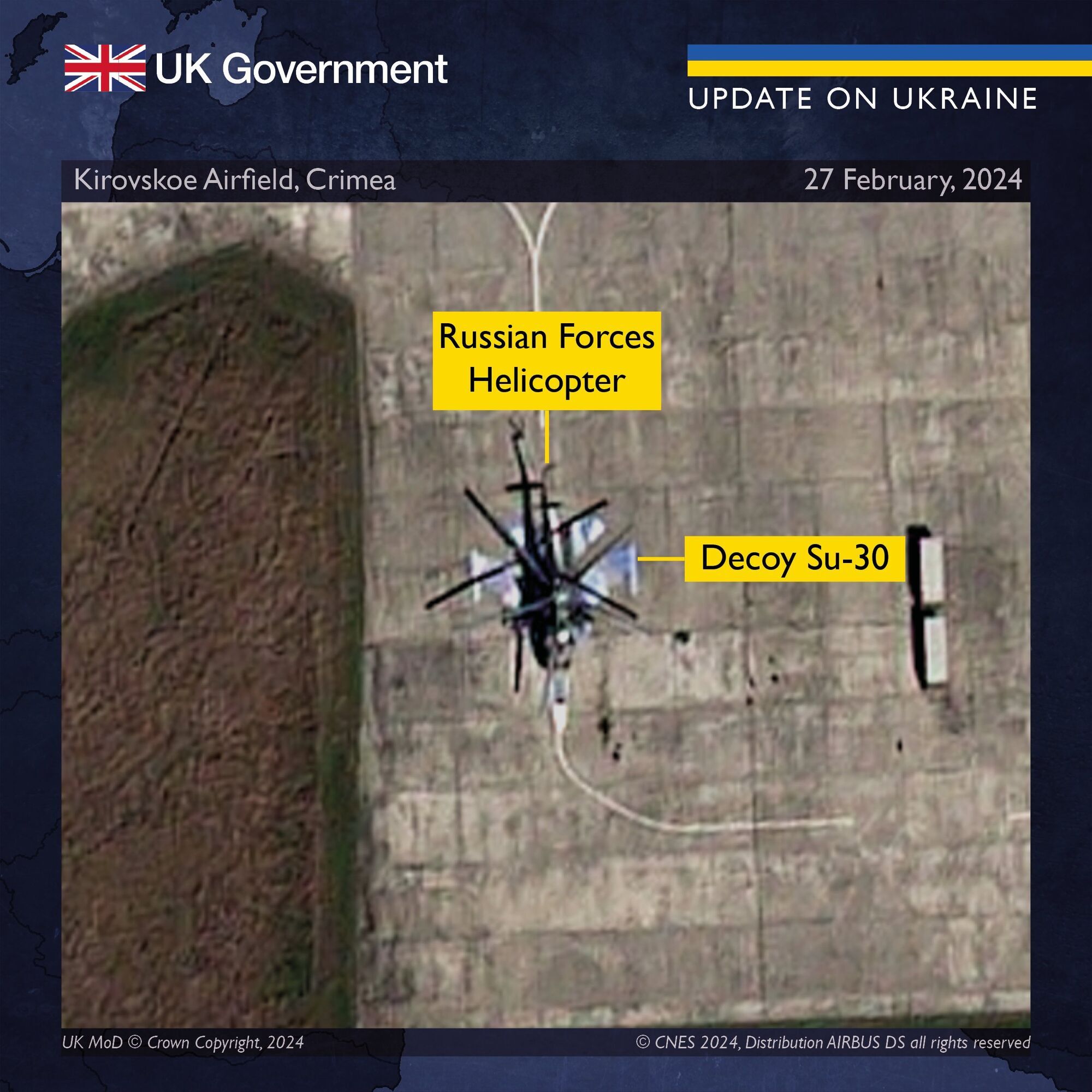 Используют приманки: разведка Британии рассказала, как РФ пытается оградить свои самолеты от ударов