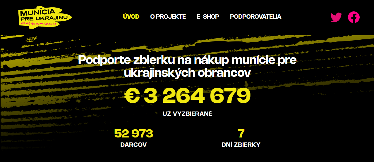 "Не хотим мириться с отказом нашего правительства": словаки за шесть дней собрали €3 млн на боеприпасы для ВСУ