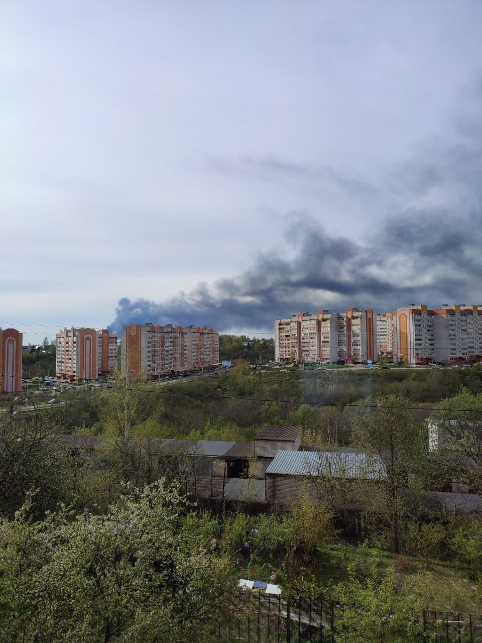 Последствия атаки БПЛА в Смоленской области