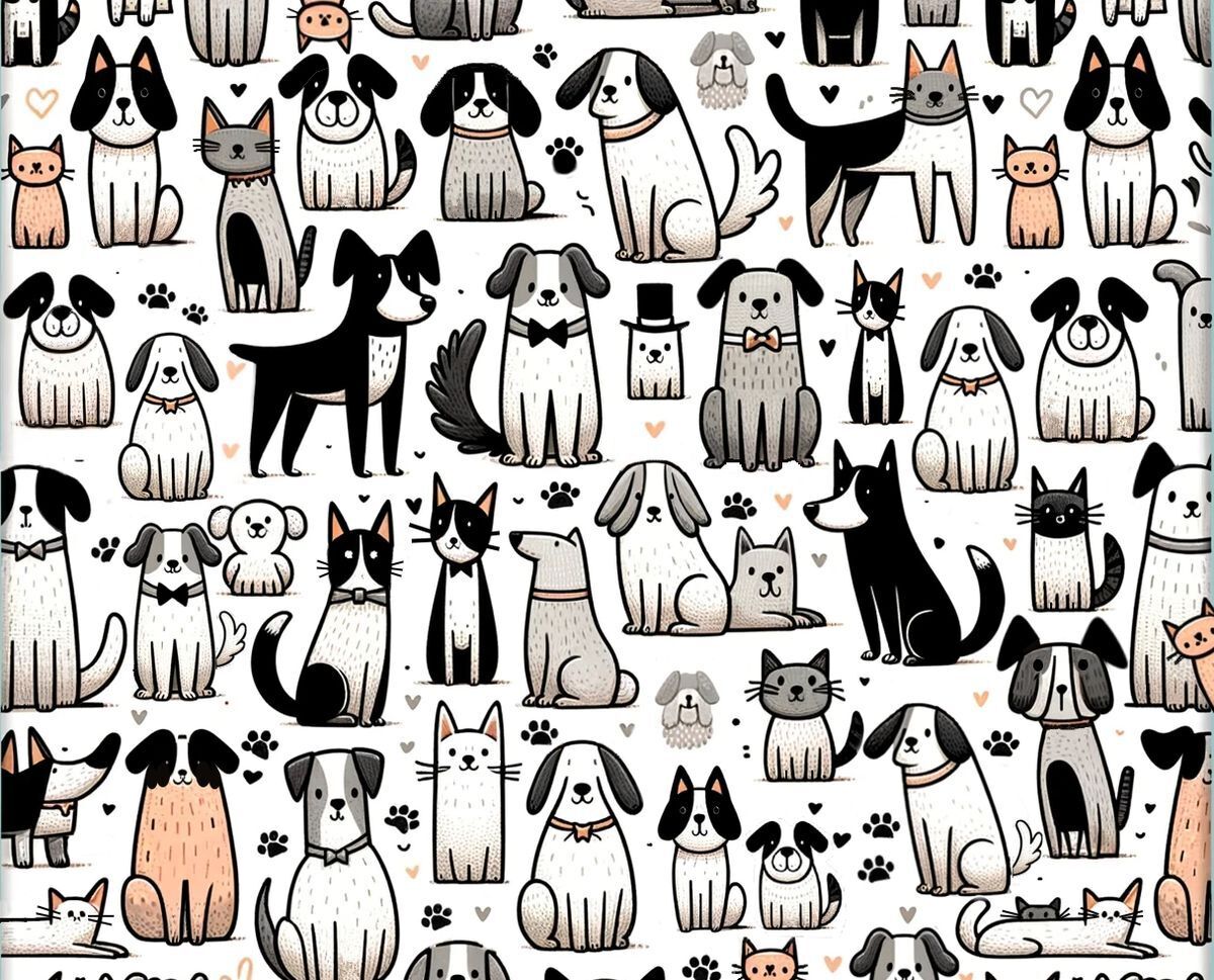 Впораються лише найуважніші: знайдіть 16 котів серед собак на малюнку