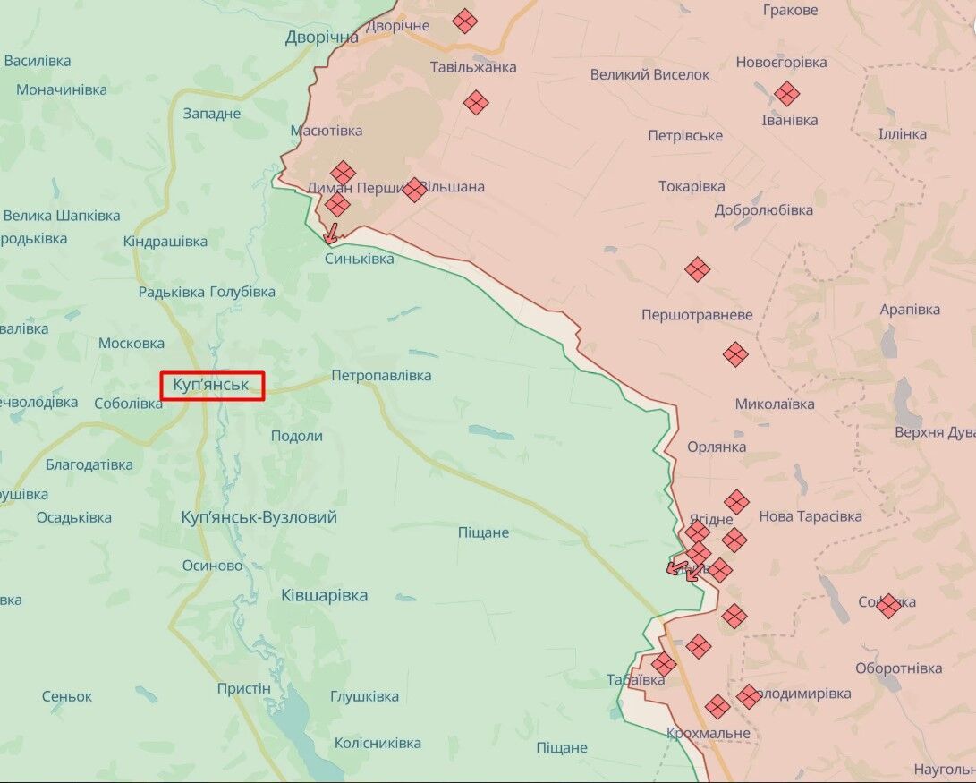 Ворог підтягує особовий склад, БК, техніку: окупанти активізувалися на Куп'янському напрямку. Карта