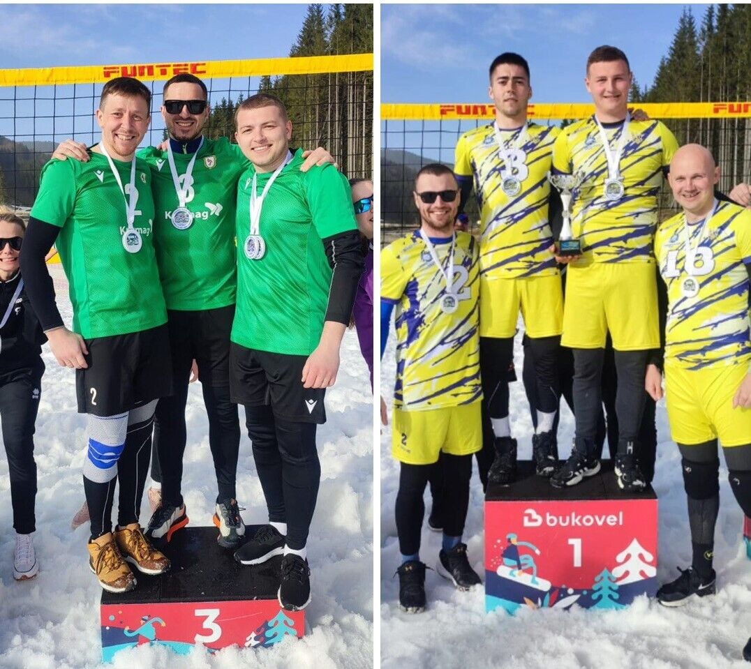 Закарпатские спортсмены добыли в борьбе "золото" на Чемпионате Украины по волейболу на снегу. Фото и видео