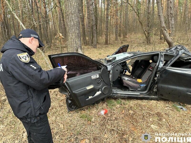 На Черниговщине в результате падения дерева на авто погибли супруги, их 10-летняя дочь выбралась из машины самостоятельно: детали трагедии. Фото