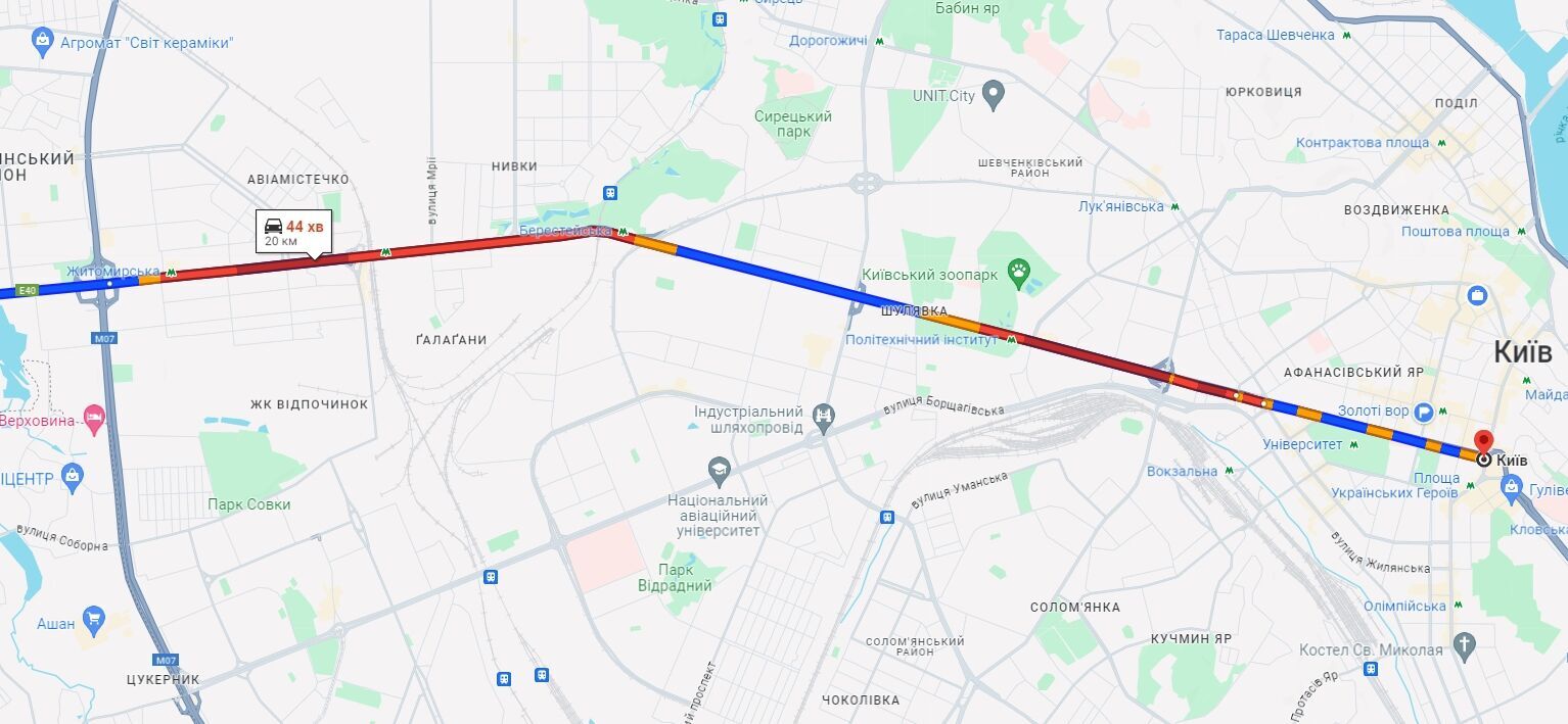 Киев в пятницу сковали утренние пробки: где не проехать. Карта