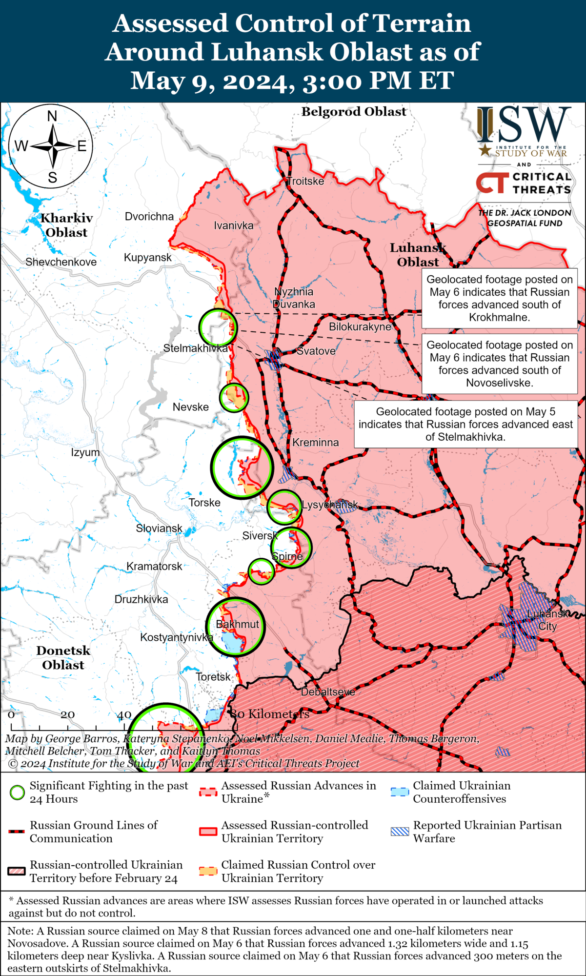 Оккупанты увеличили частоту наземных атак на востоке Украины: в ISW назвали цель агрессора. Карта
