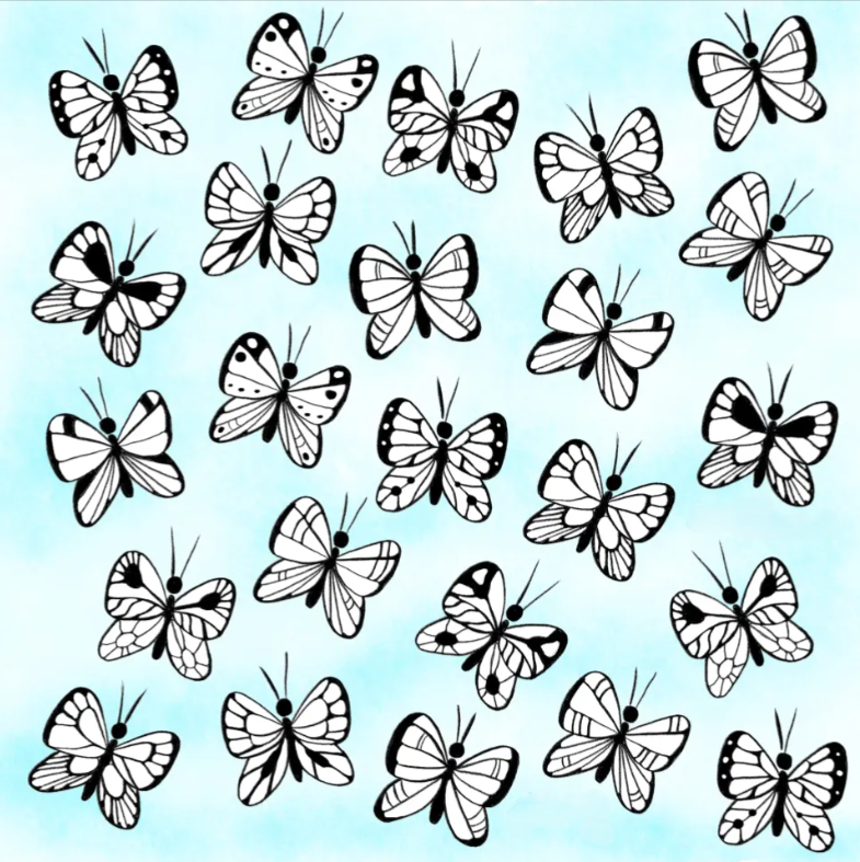 Головоломка на внимательность: найдите бабочку с уникальным узором